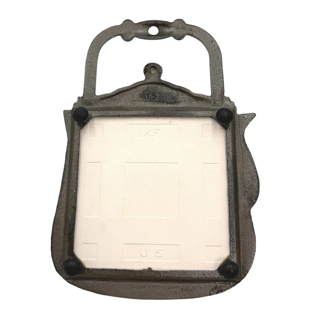 Teapot Trivet 8.5x6.5 Black White Red Green Vintage German Black Forest